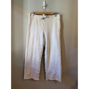 Frank & Eileen TEE LAB Sweatpants Women Small Gray Wide Leg Raw Hem Cotton
